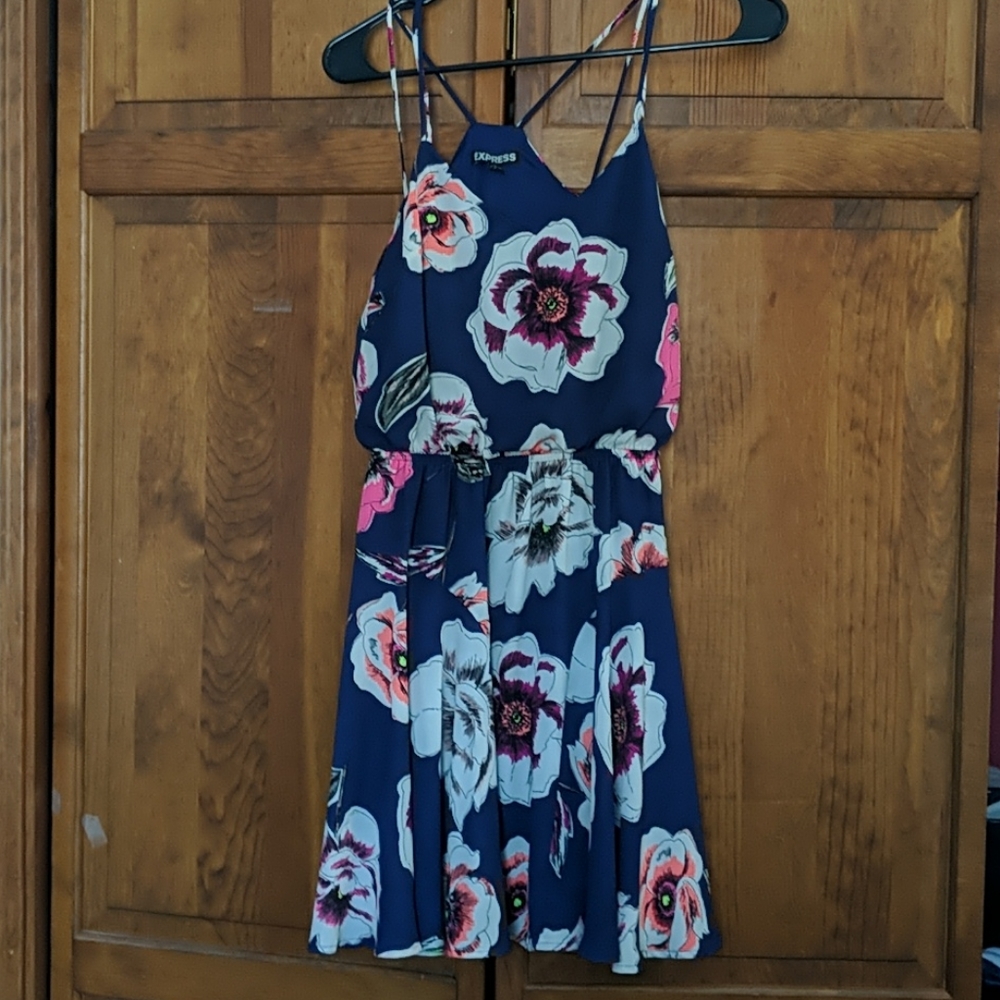 Colorful Floral Mini Dress